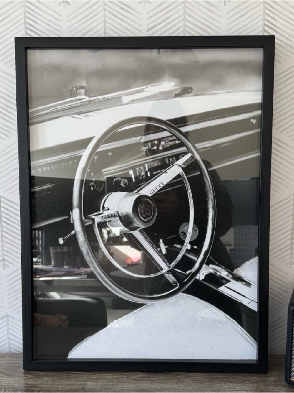 Luxury Car Framed B&W Wall Art